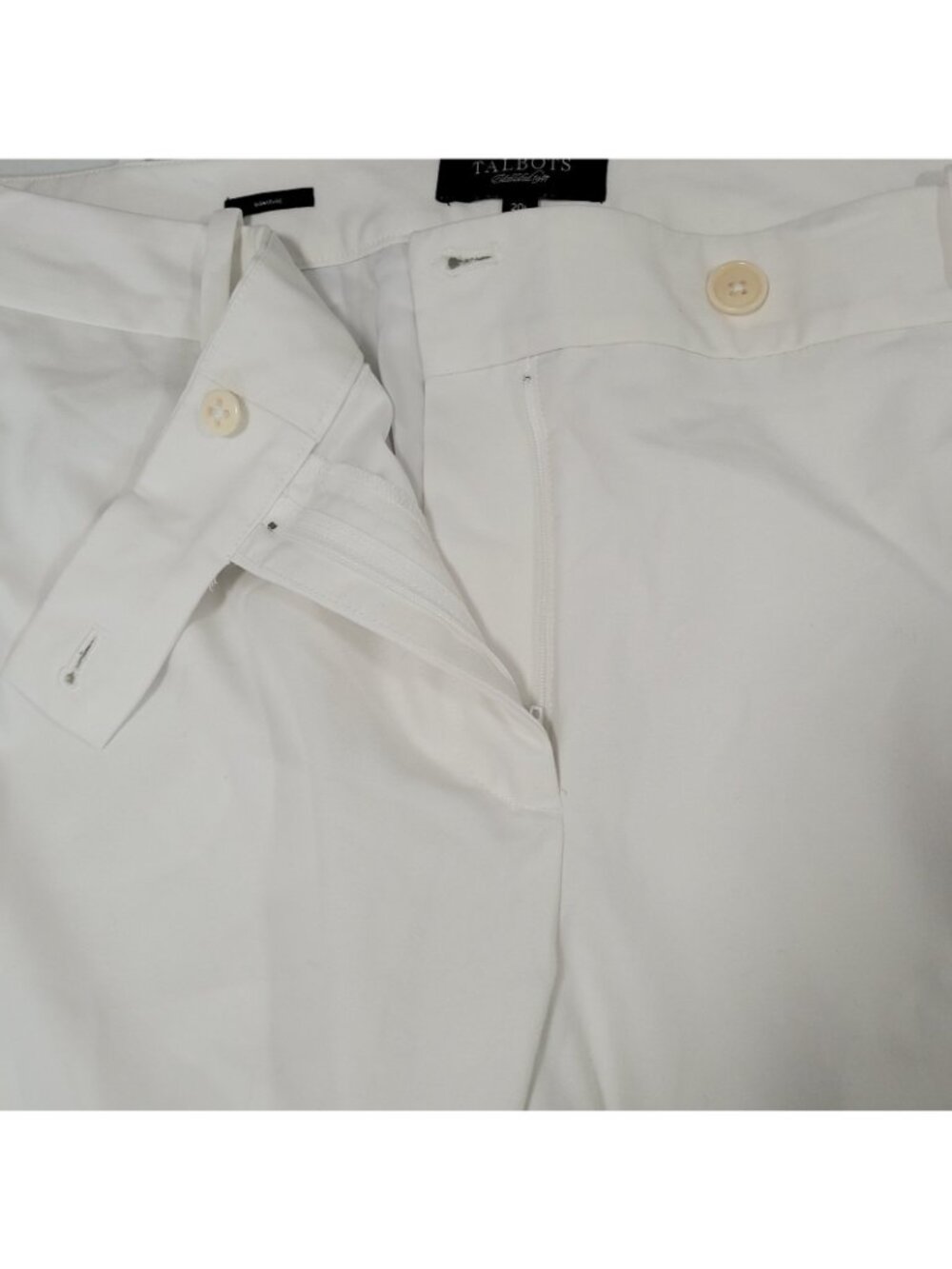Talbots White Signature High Rise Straight Leg Lined Chino Pants 20L (41x34) - Picture 14 of 14